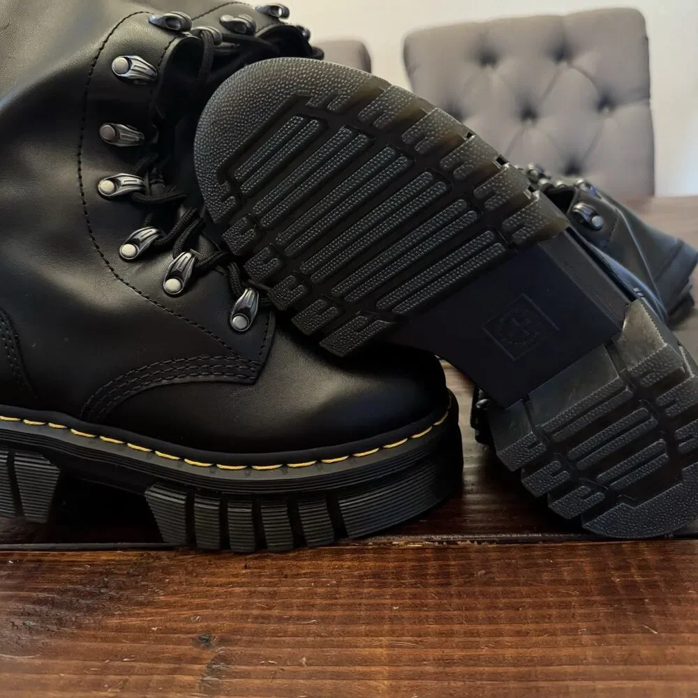 Dr Martens Audrick 22-Eye Extreme Lace Knee High Platform Boots